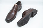 Formal Italian Men’s Leather Laced Shoes-Classic Brown