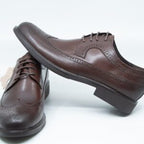 Formal Italian Men’s Leather Laced Shoes-Classic Brown