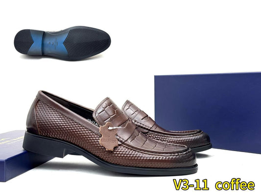 Black Crocodile Style Official Men Shoes