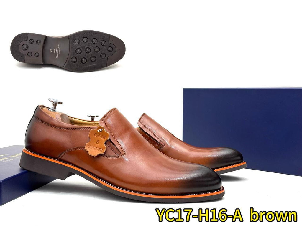 no lace mens leather shoes