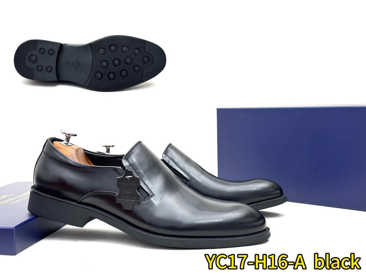 no lace mens leather shoes