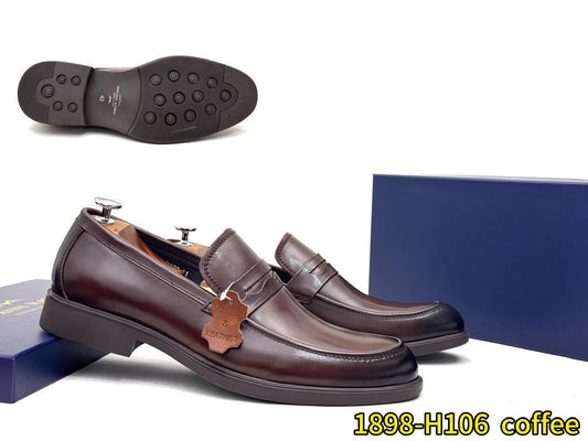 Formal Italian Men’s Leather Free Slip-On Shoes