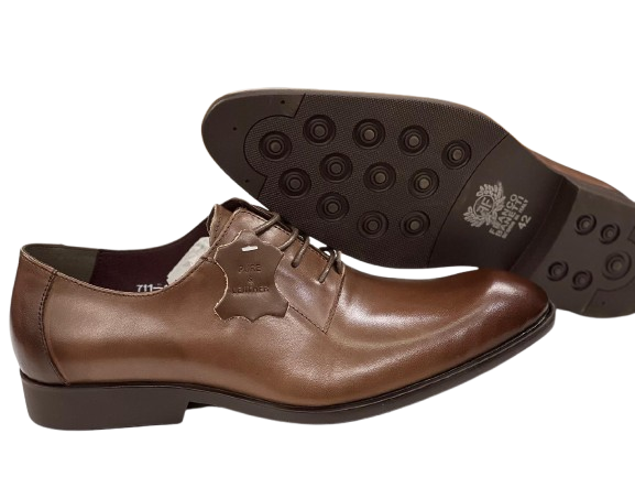Men Official Coffee Shoe Rubber Sole