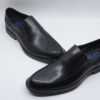 Formal Italian Men’s Leather Free Slip-On Shoes- Black