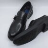 Formal Italian Men’s Leather Free Slip-On Shoes- Black